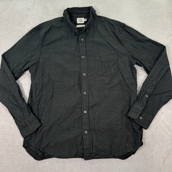 Flint and Tinder Mens XL Flannel Slim Fit Button Up Shirt Long Sleeve Casual EUC - Picture 1 of 6